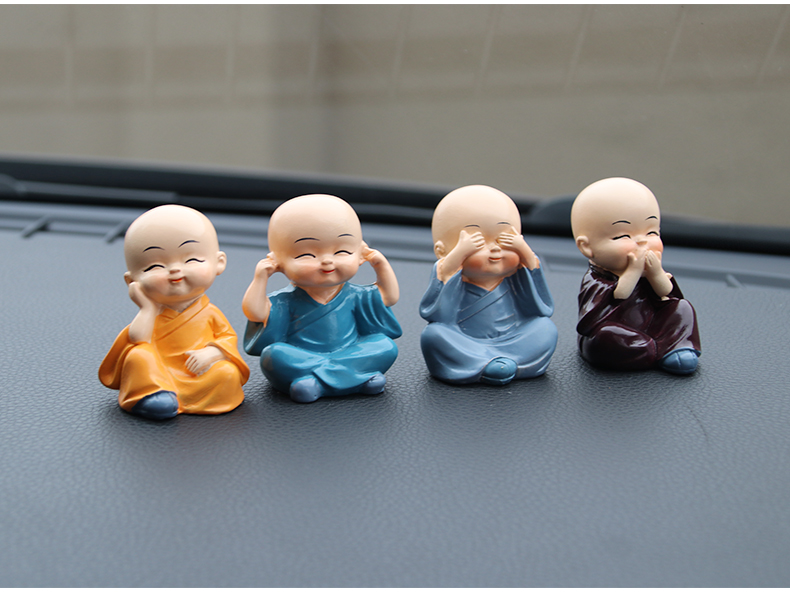 四不和尚摆件不看不听不想不闻