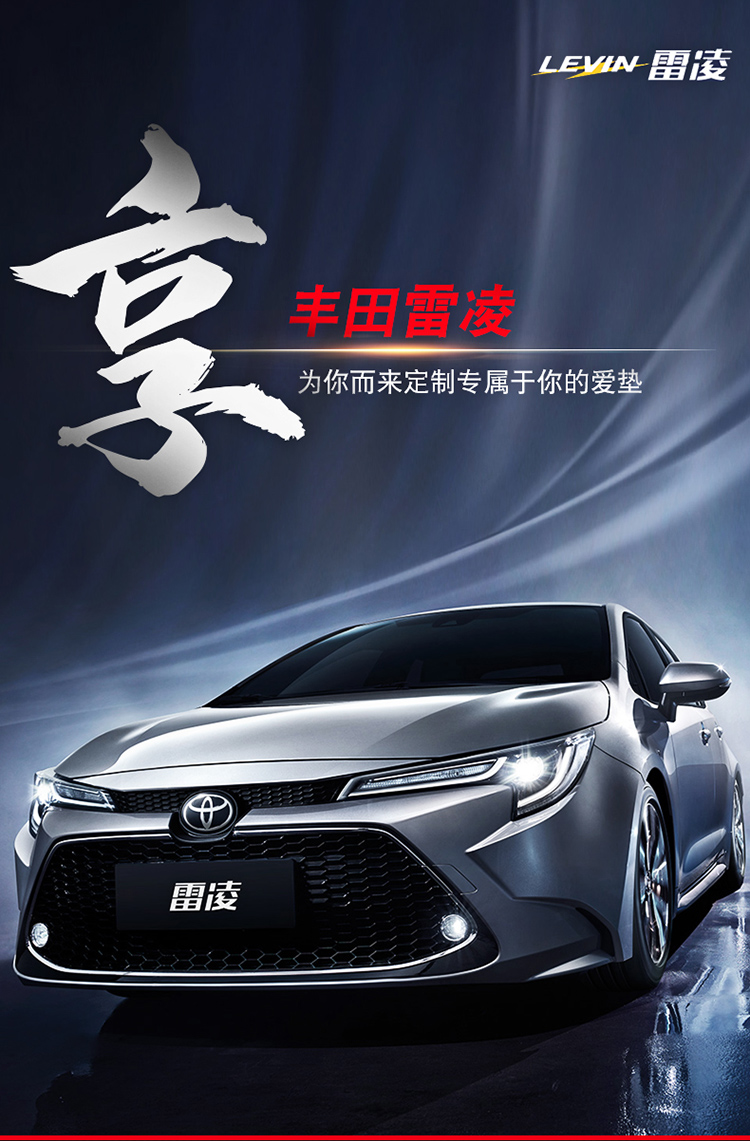 新款专车定制丰田雷凌卡通全皮汽车坐垫